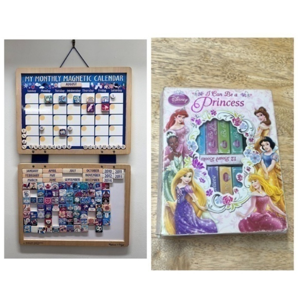 Bundle Good condition calendar board & 12 mini board books as it is
